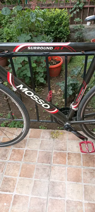 Bicicleta de Ruta Mosso Carbono Negro y Rojo - miniatura 6