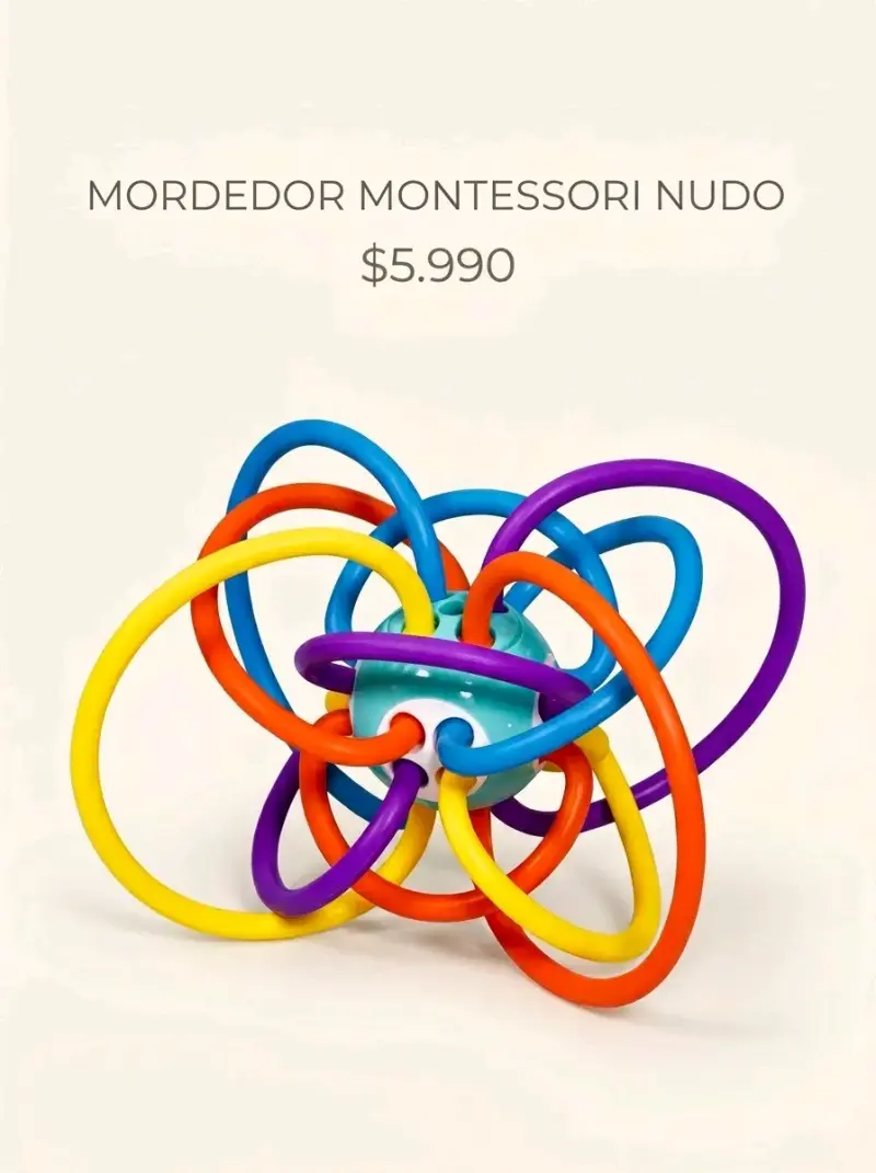 Mordedor Montessori Nudo Multicolor para Bebés