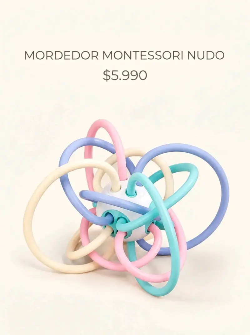 Mordedor Montessori Nudo Multicolor para Bebés - 2