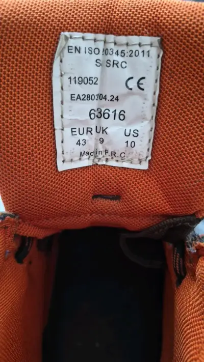 Botas de seguridad negras con interior naranja - miniatura 2