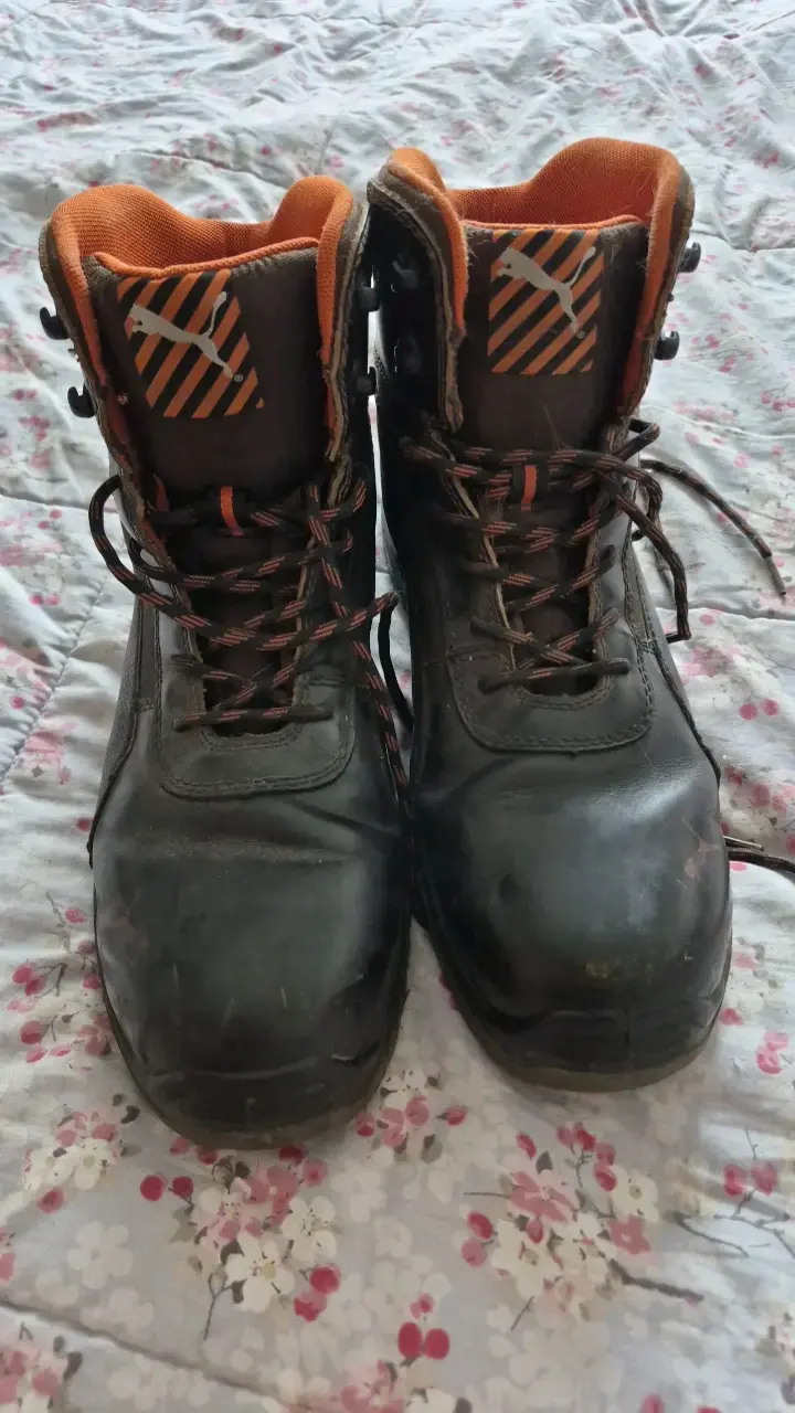 Botas de seguridad negras con interior naranja - 4