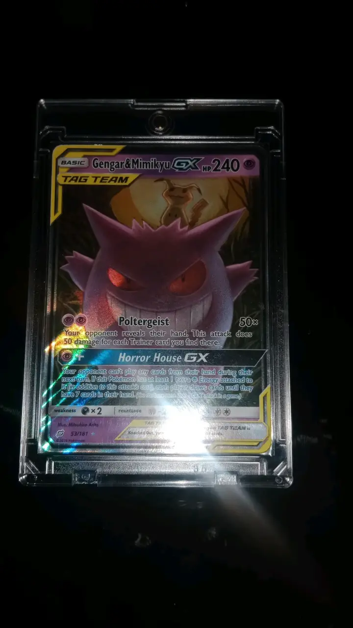 Carta Pokémon Gengar & Mimikyu GX Tag Team