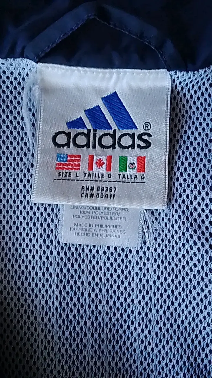 Chaqueta deportiva azul Adidas talla L - 3