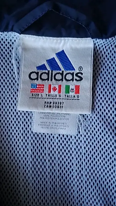 Chaqueta deportiva azul Adidas talla L - miniatura 3