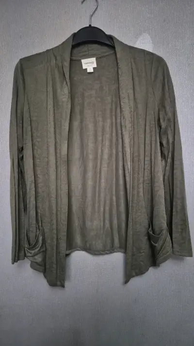 Cardigan verde oliva University Club talla S - miniatura 1
