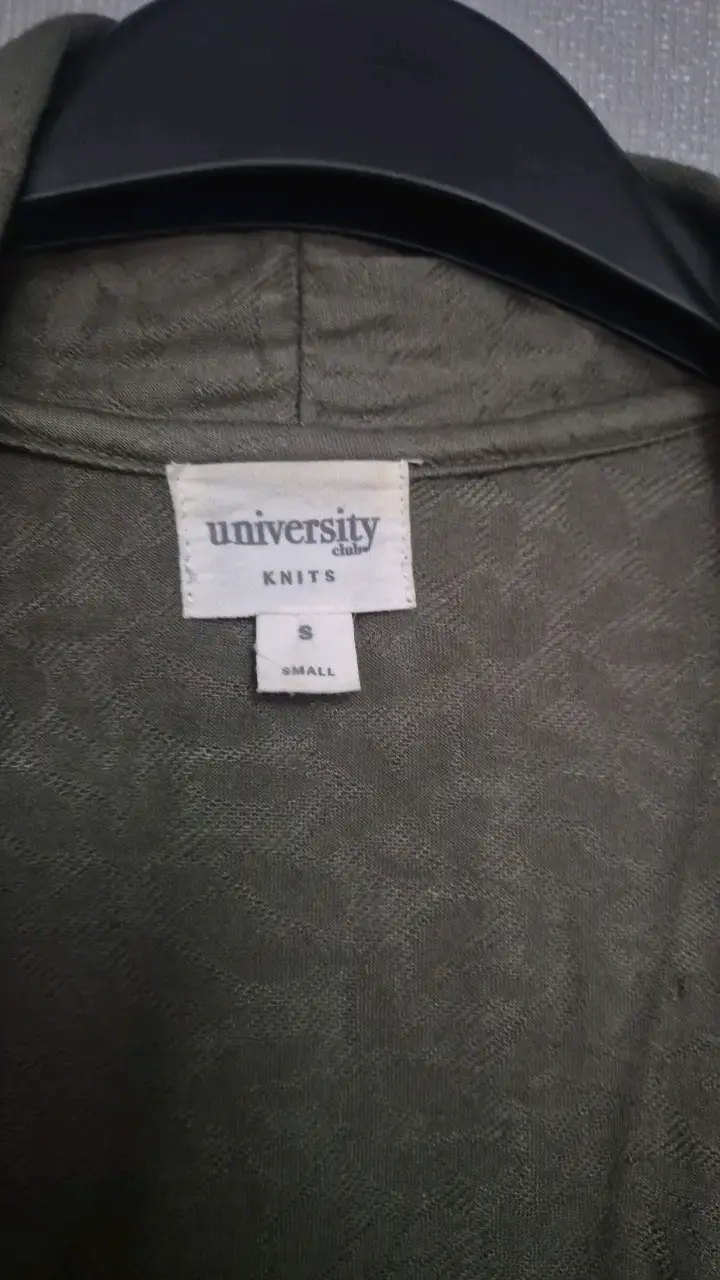 Cardigan verde oliva University Club talla S - 2