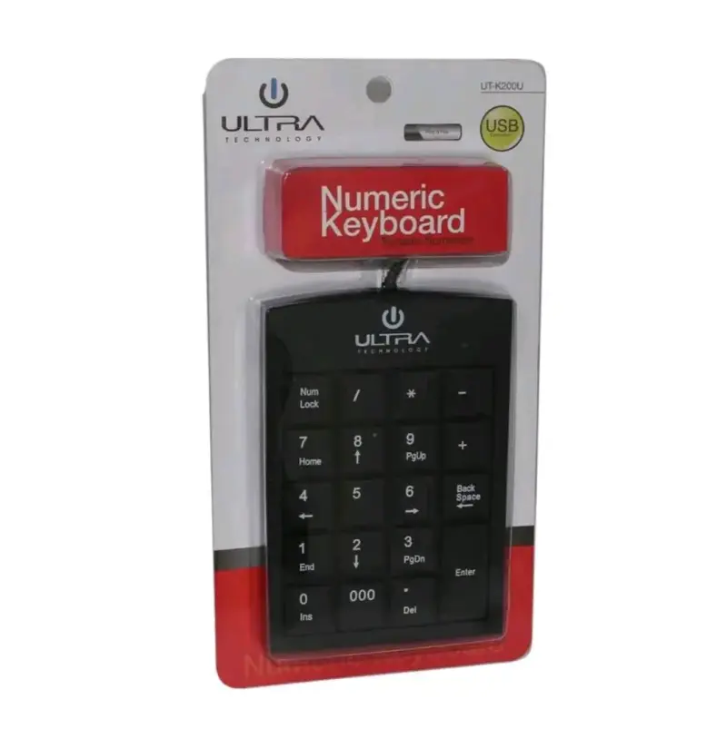 Teclado Numérico USB Ultra Technology Negro