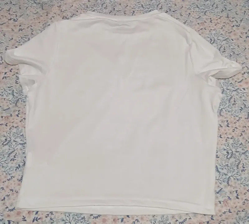 Polera blanca básica para mujer - 2