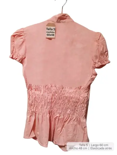 Blusa rosa con volantes talla S Marquis - miniatura 4