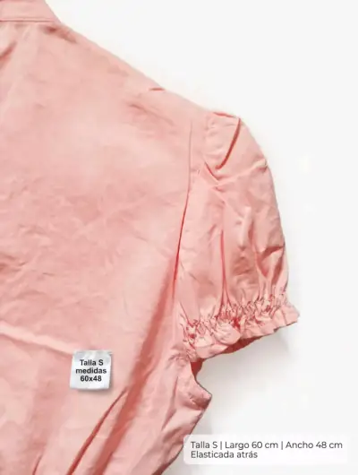 Blusa rosa con volantes talla S Marquis - miniatura 5