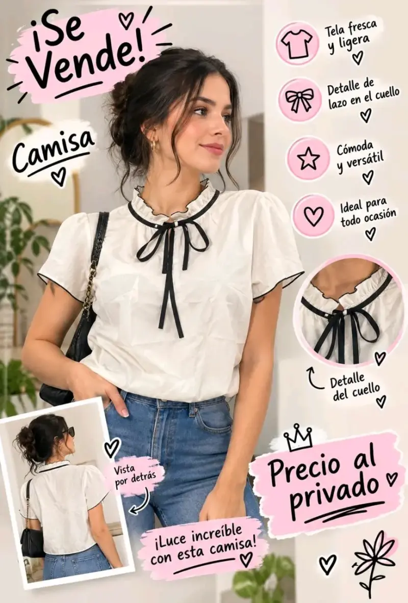 Poleras con estampado de perros y collares combinados - 2