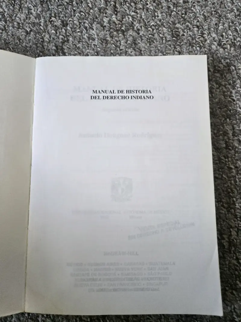 Manual de Historia del Derecho Indiano Segunda Edición - 6