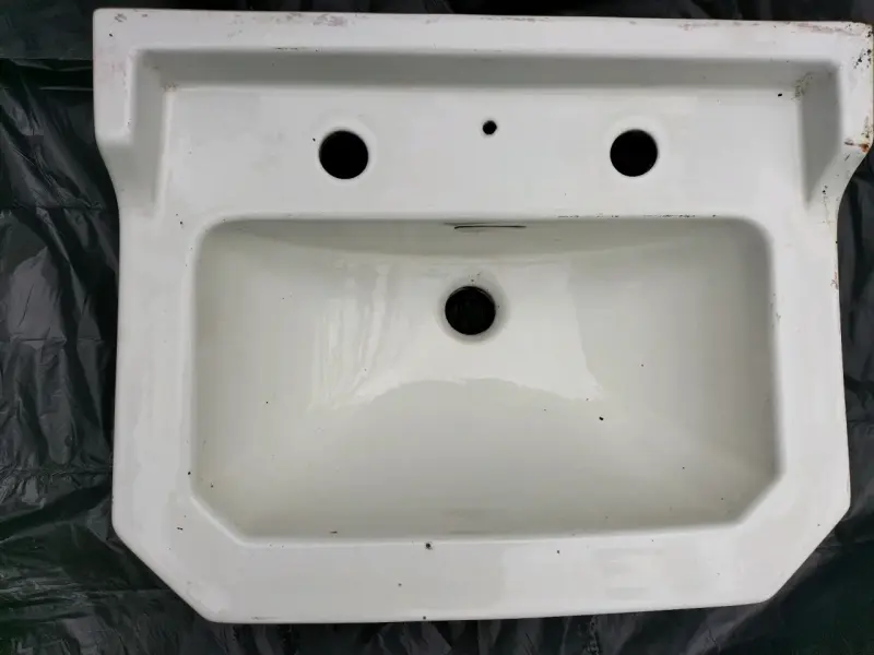 Lavamanos de cerámica blanco para baño