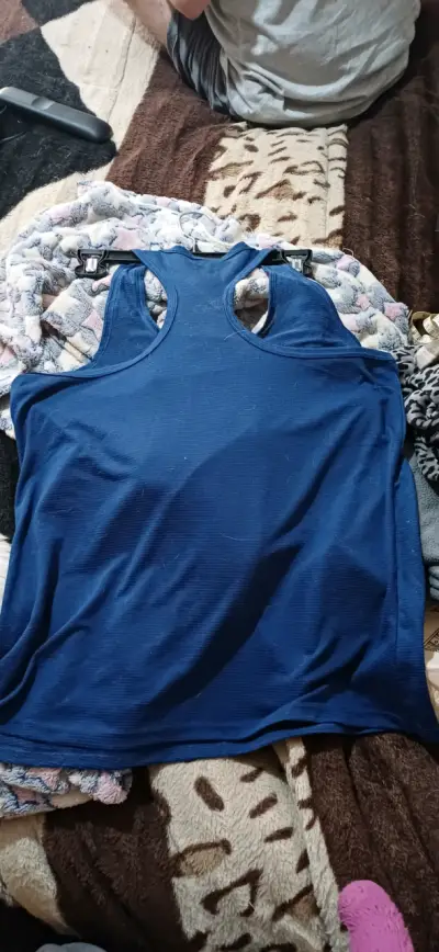 Polera sin mangas azul Athletic para hombre - miniatura 2