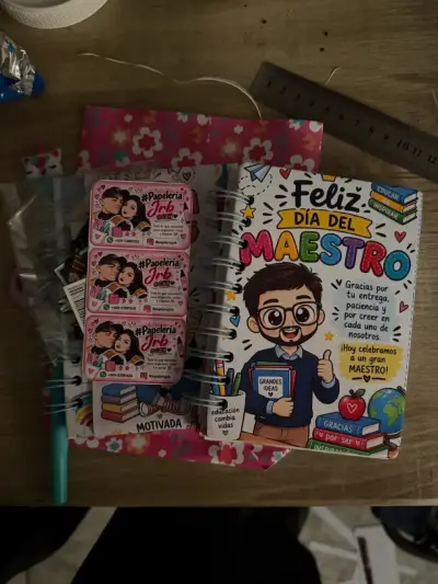 Cuaderno Día del Maestro con Diseño Colorido - miniatura 1