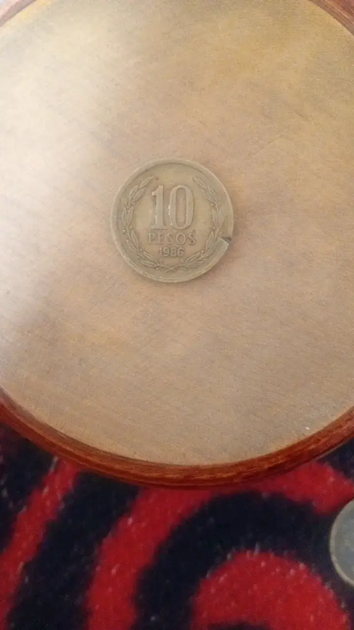 Moneda de 10 pesos de 1986