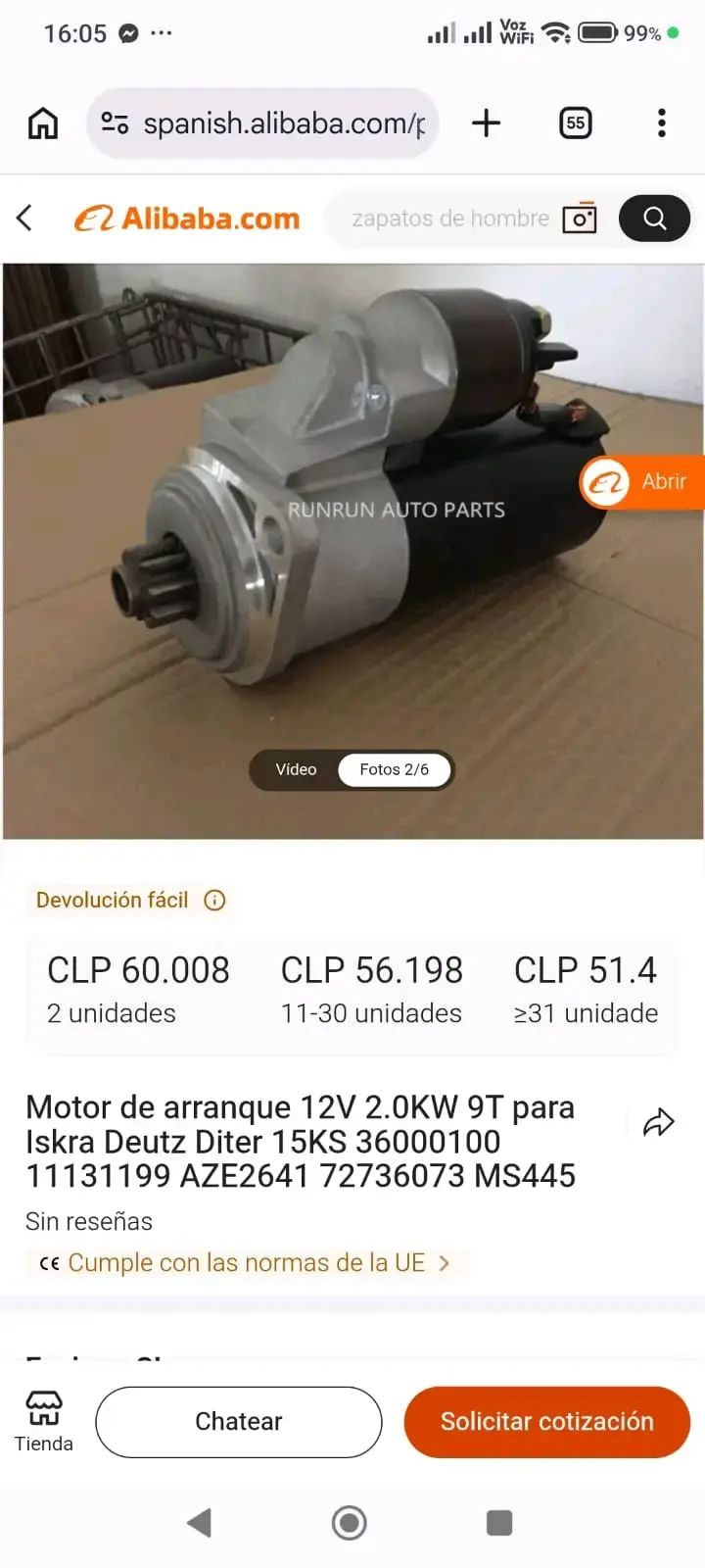 Motor de arranque 12V 2.0KW 9T para Iskra Deutz Diter - 4