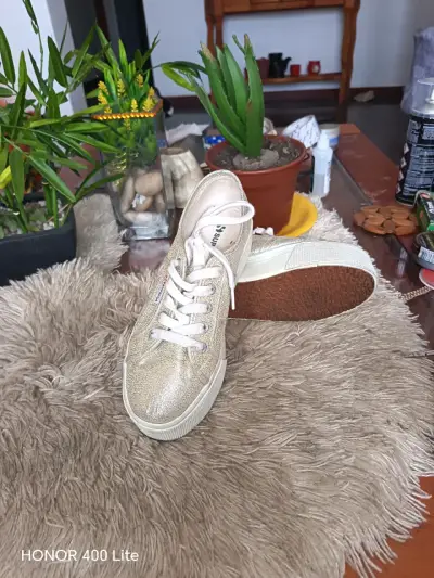 Zapatillas plateadas Superga con plataforma - miniatura 4