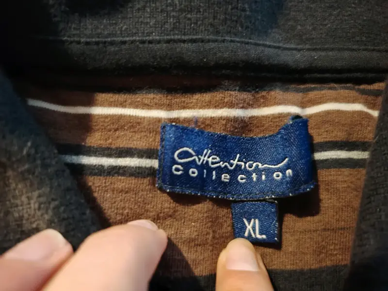 Polera Polo a Rayas Marrón Talla XL - 3
