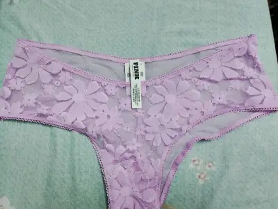 Conjunto de calzones de encaje y algodón PINK - miniatura 1
