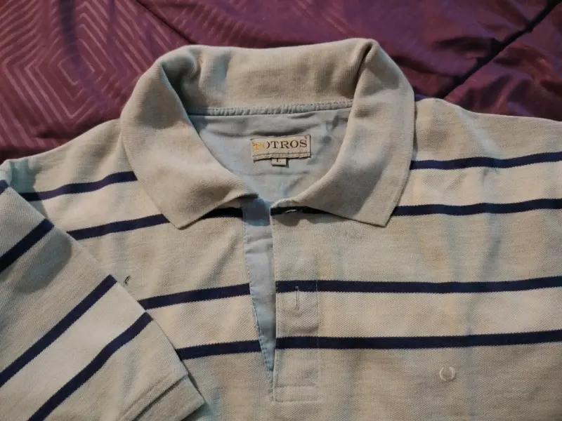 Polera Polo a Rayas Potros Talla L - 2