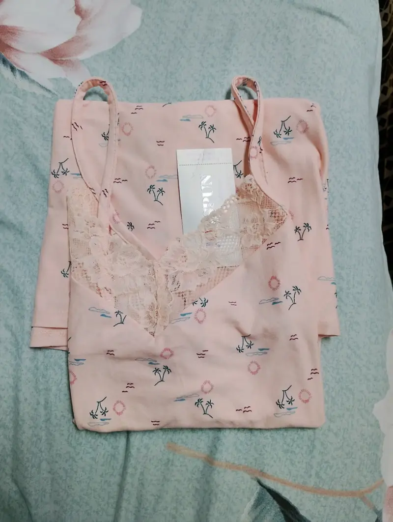 Conjunto de lencería de encaje y bikini estampado - 3