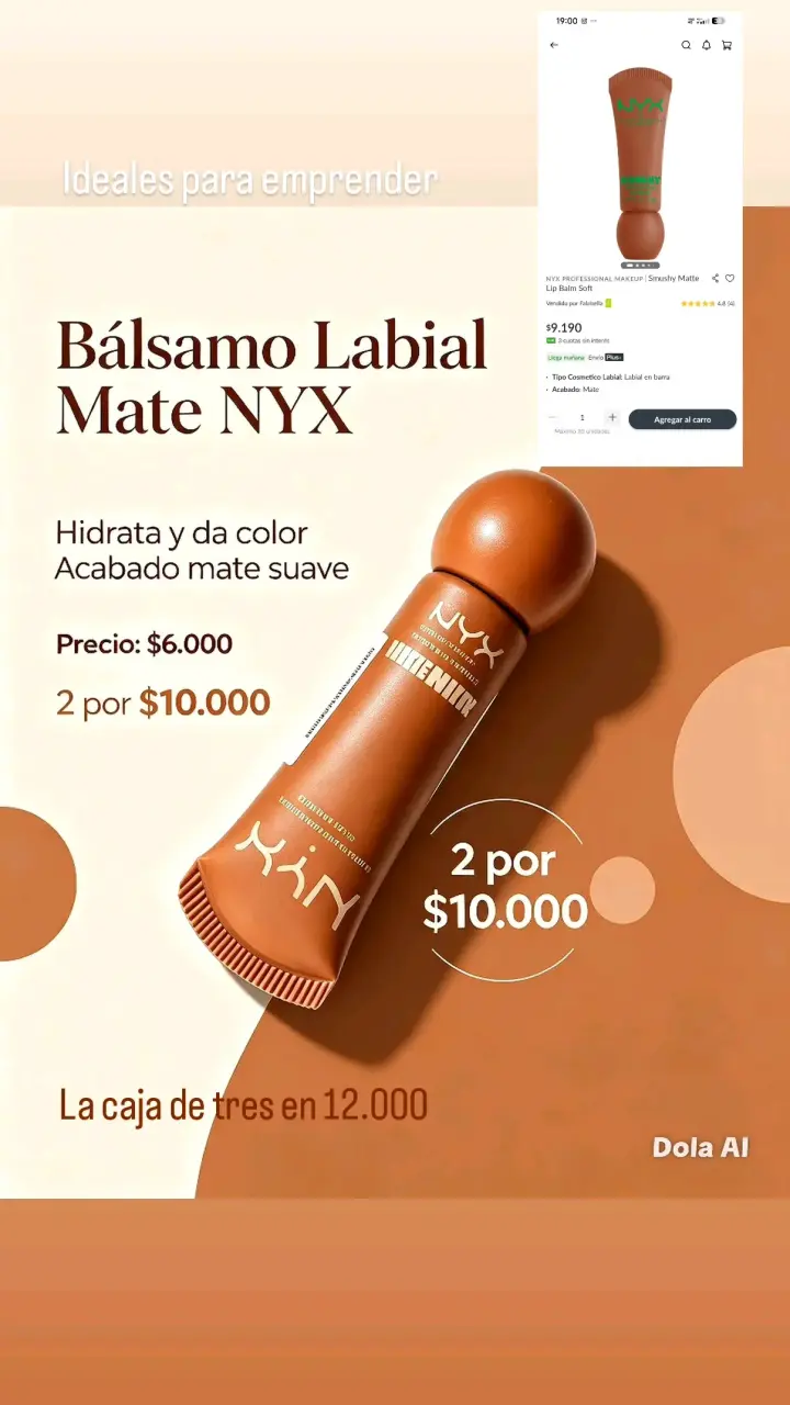 Bálsamo Labial Mate NYX Smushy Soft Smile - 2