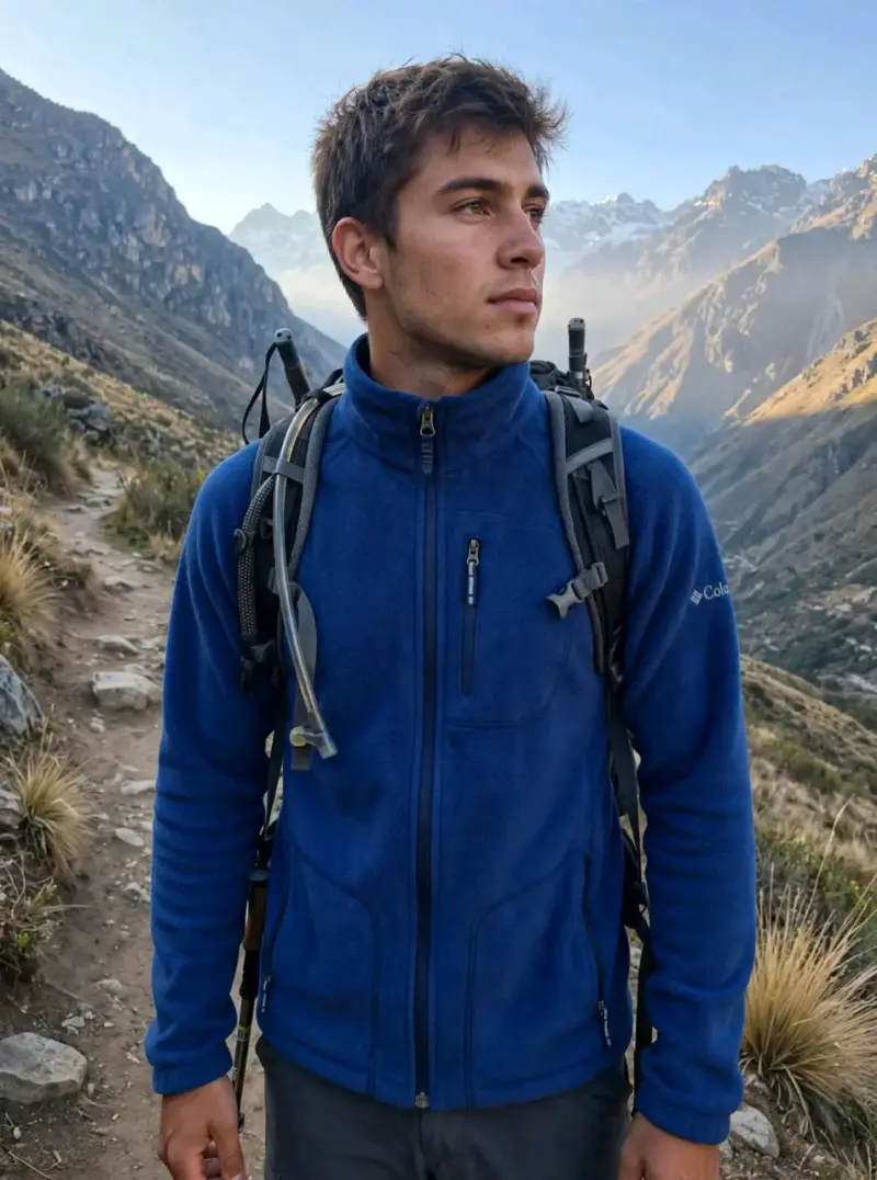Chaqueta polar azul Columbia para hombre - 1