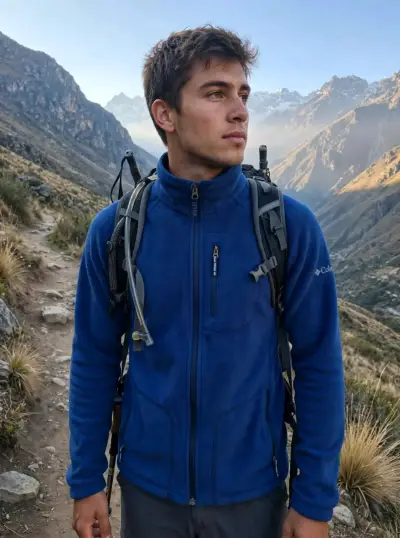 Chaqueta polar azul Columbia para hombre - miniatura 1