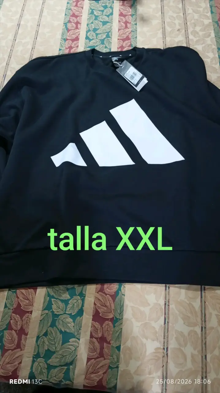 Polerón negro con logo grande talla XXL - 2