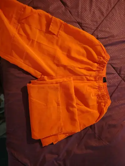 Pantalones naranjas de trabajo con bolsillos - miniatura 2
