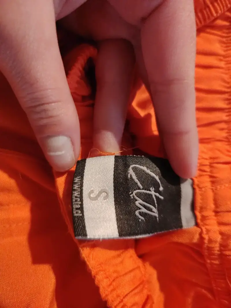 Pantalones naranjas de trabajo con bolsillos - 3