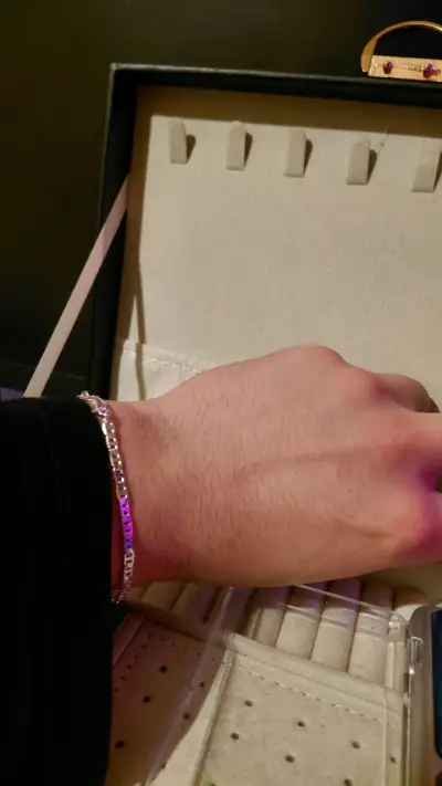 Pulsera de plata elegante para hombre ley 925 - miniatura 3