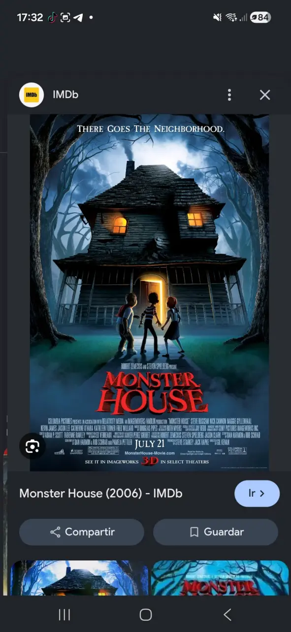 Afiche de película Monster House 2006