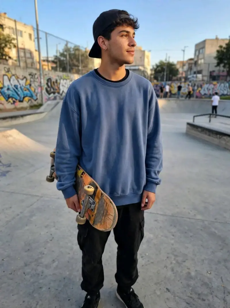 Polerón azul unisex H&M talla L - 1