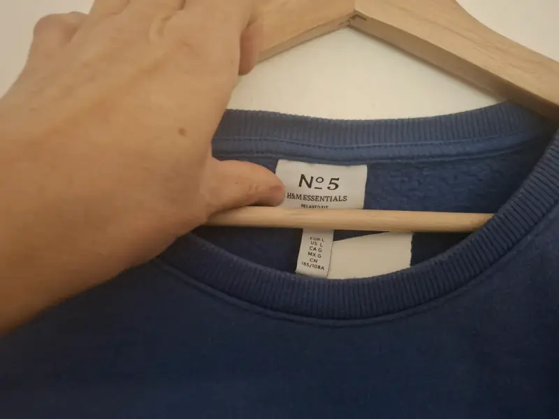 Polerón azul unisex H&M talla L - 5
