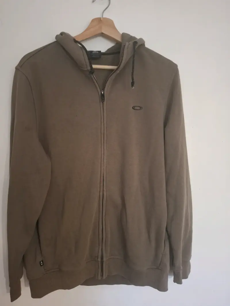 Polerón con capucha marrón para hombre talla S - 3