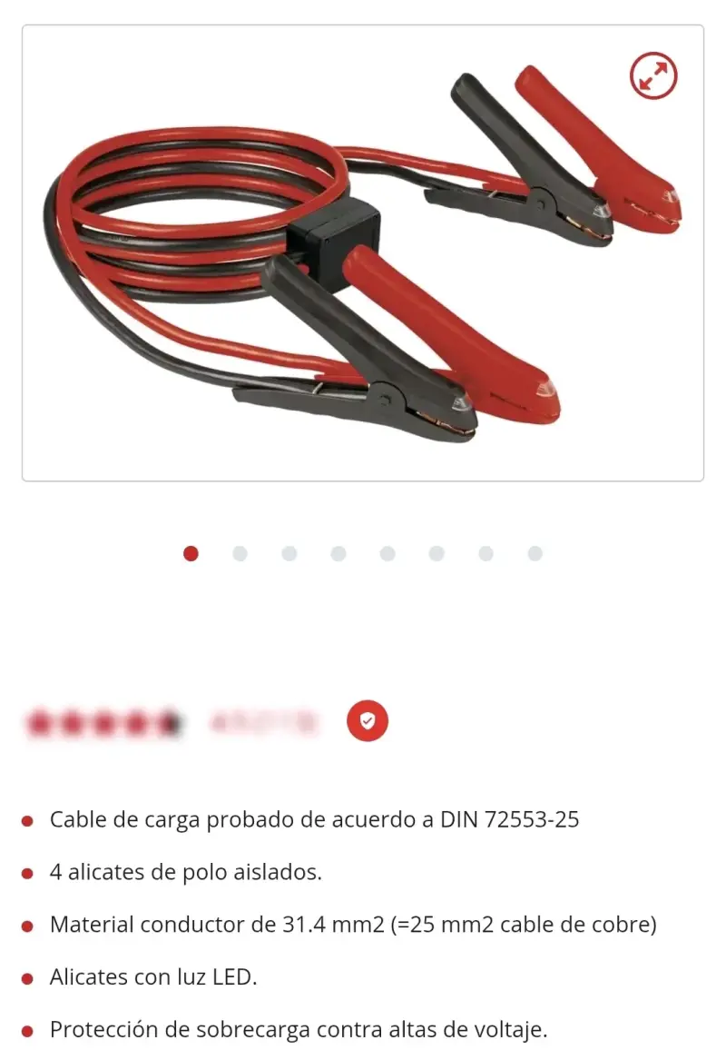Cables de arranque para auto Einhell - 6