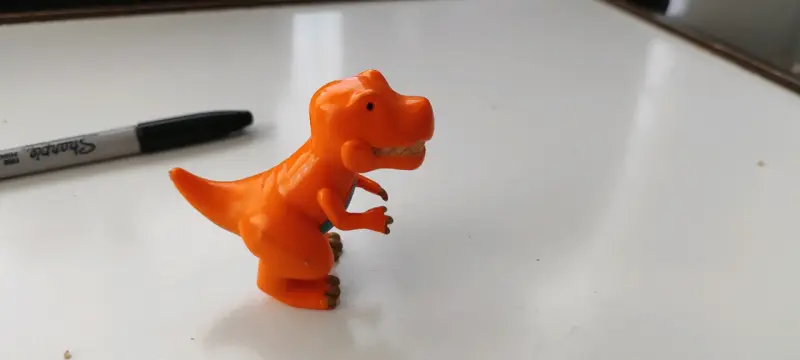 Figura de dinosaurio T-Rex naranja para niños - 3
