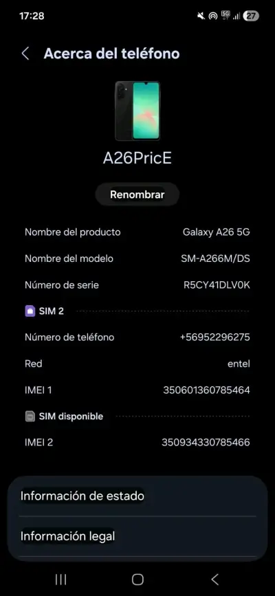 Smartphone Samsung Galaxy A26 5G en buen estado - miniatura 4