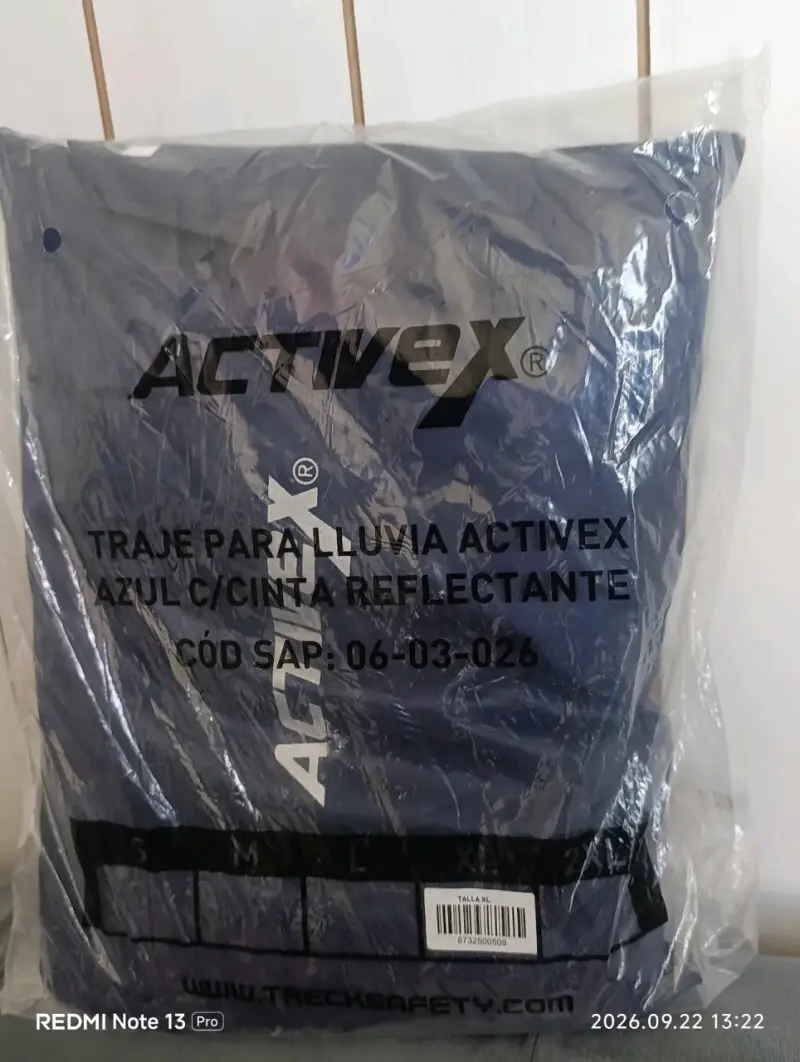 Traje para lluvia azul con cinta reflectante ActiveX - 2