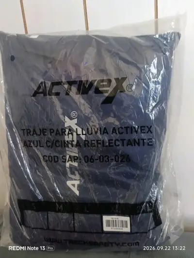 Traje para lluvia azul con cinta reflectante ActiveX - miniatura 2