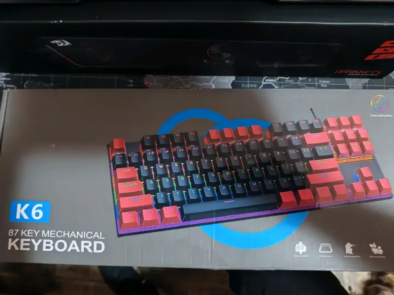 Teclado mecánico K6 Gamer Retroiluminado - 1