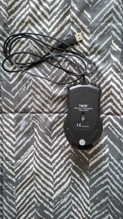 Mouse gamer con cable Havit negro - miniatura 3