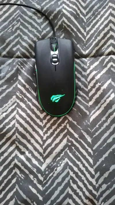 Mouse gamer con cable Havit negro - miniatura 4