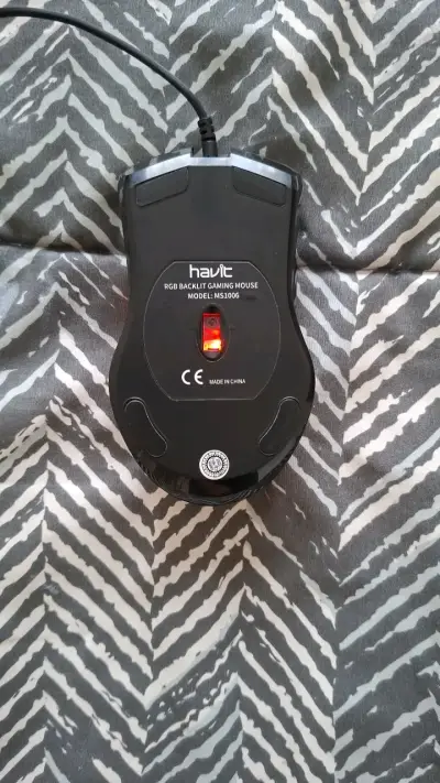 Mouse gamer con cable Havit negro - miniatura 5