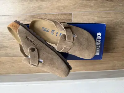 Zuecos Birkenstock de gamuza color beige - miniatura 6