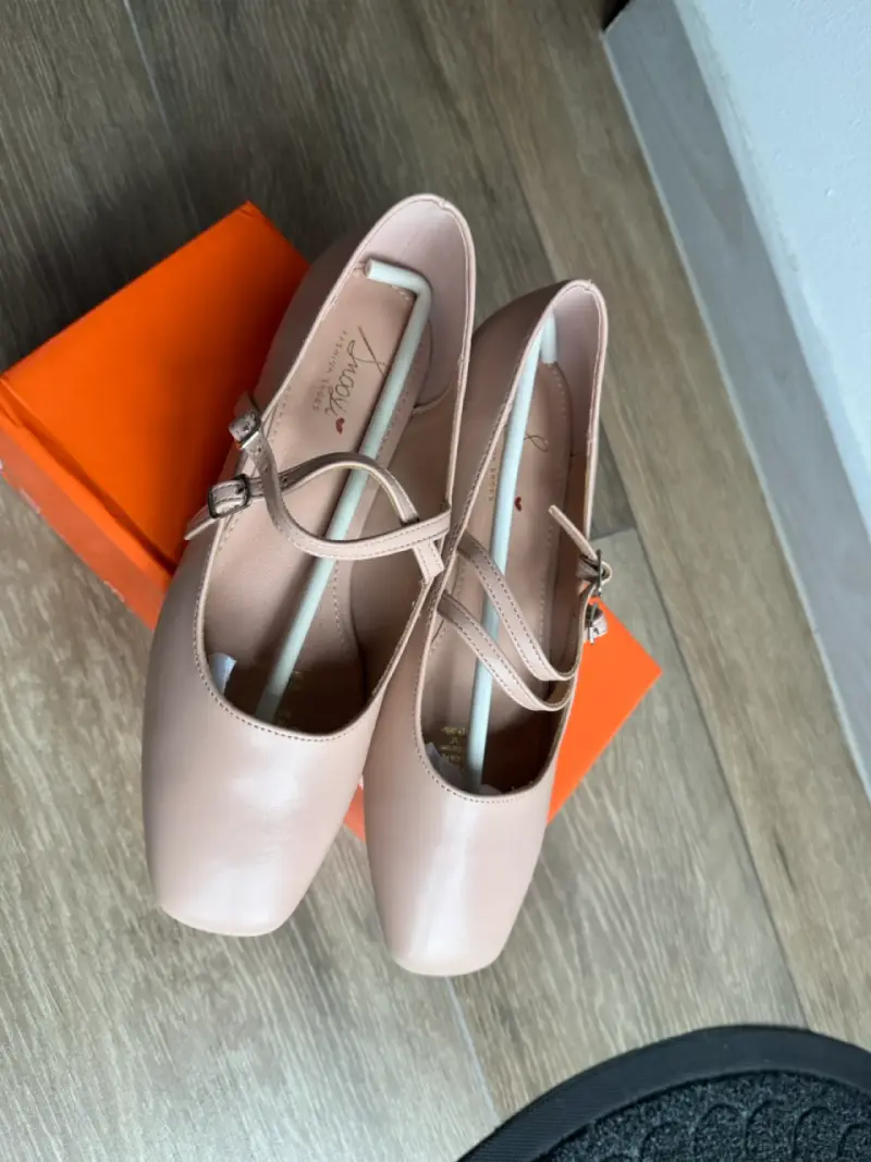 Zapatos de baile nude con correas cruzadas - 2