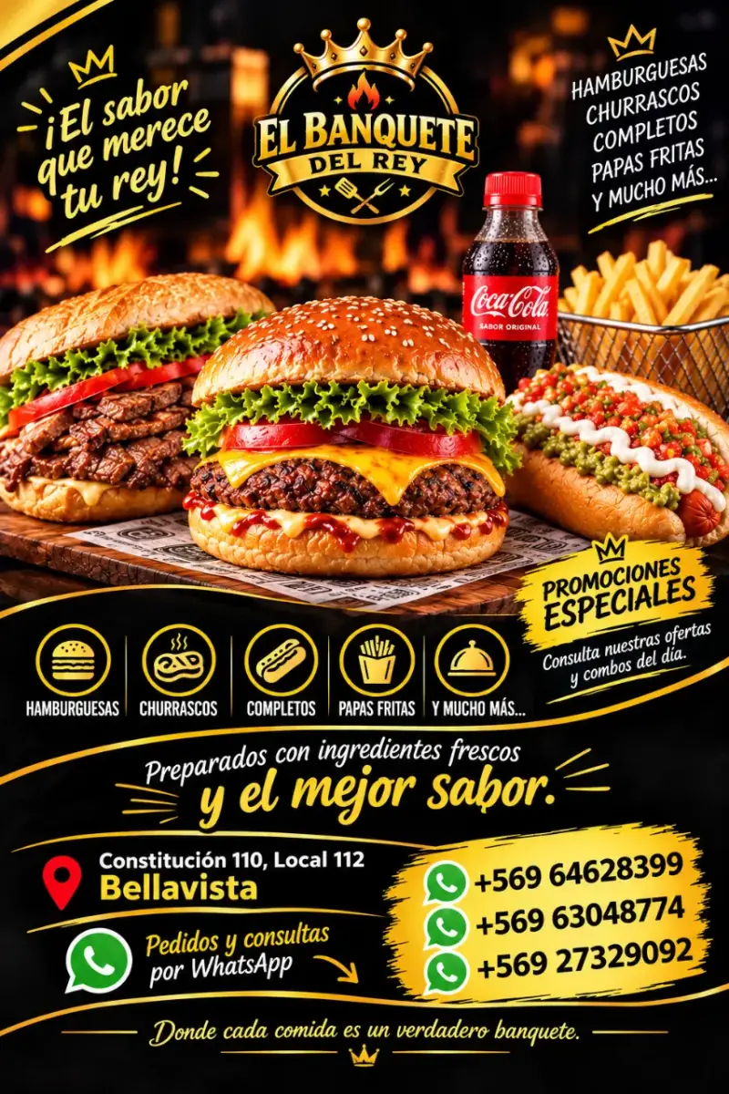 Promociones de hamburguesas y bebidas El Banquete del Rey - 2