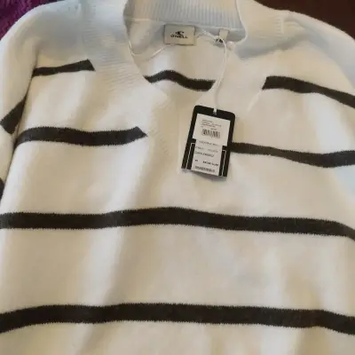 Suéter a rayas O'Neill beige y negro - miniatura 1